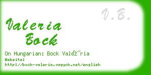 valeria bock business card
